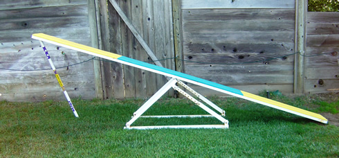 Teeter propped for End of Board Clicks